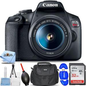 Canon EOS Rebel T7 DSLR Camera with EF-S 18-55mm Lens - Essential 32GB Bundle