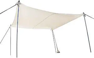 Ready Covers Pop Up Beach Sunshade 10x10' Complete with 4 Poles & Shovel (White)
