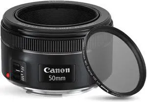 Canon EF 50mm f/1.8 STM Lens 0570C002 + UV Ultraviolet Filter