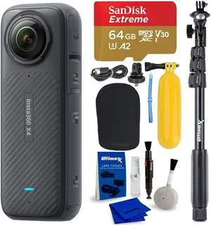 Insta360 X4 360° 8K Camera IN360ONEX4 - 6PC 64GB Accessory Bundle