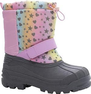 AQUAKIX Kids Toddler And Youth Snow Boots With Sherpa Lining Insulation