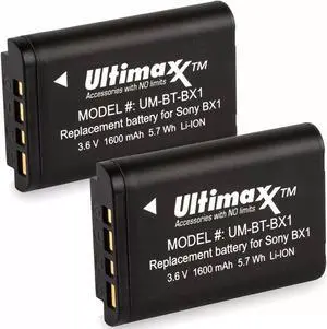 2x NP-BX1 Replacement Batteries for Sony Cyber-Shot DSC-RX100 RX100 RX1 Camera