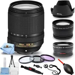 Nikon AF-S DX NIKKOR 18-140mm f/3.5-5.6G ED VR Lens 2213 + Filter Kit Bundle