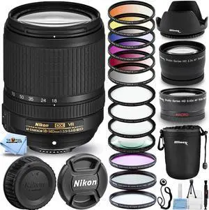 Nikon AF-S DX NIKKOR 18-140mm f/3.5-5.6G ED VR Lens + Filter Kits + Pouch Bundle Nikon AF-S DX NIKKOR 18-140mm f/3.5-5.6G ED VR Lens + Filter Kits + Pouch Bundle