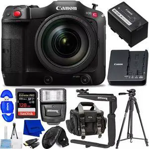 Canon EOS C70 Cinema Camera Kit with RF 24-70mm f/2.8 Lens - 12PC Accessory Kit