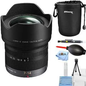 Panasonic Lumix G Vario 7-14mm f/4 ASPH Lens H-F007014 - Lens Pouch Bundle