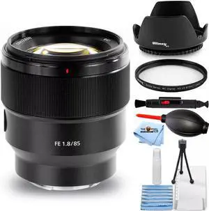 Sony FE 85mm f/1.8 Lens SEL85F18 - 7PC Accessory Bundle