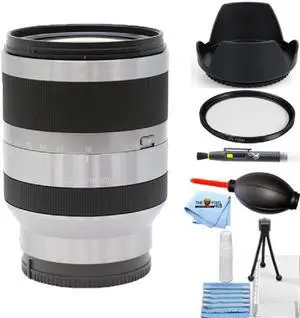 Sony Alpha SEL18200 E-mount 18-200mm F3.5-6.3 OSS Lens (Silver) Starter Bundle