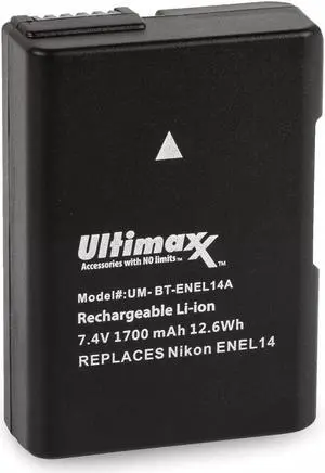 ULTIMAXX Replacement EN-EL14A Lithium-Ion Battery for Nikon D5600 D5500 D5300
