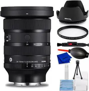 Sigma 24-70mm f/2.8 DG DN II Art Lens (Sony E) 57A965 - 7PC Accessory Bundle