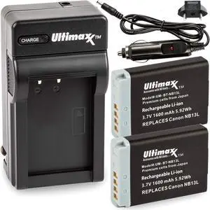 Replacement Battery NB13L (1600 mah) for Canon G1 G5 G7 G9 SX620 SX720 SX730