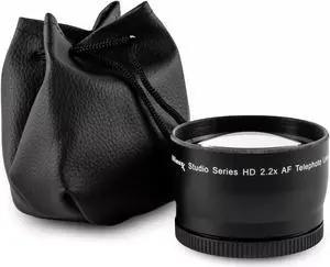 2.2x Professional Telephoto Lens 55mm with Protective Pouch