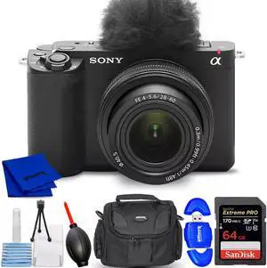 Sony ZV-E1 Mirrorless Camera with 28-60mm Lens (Black) ILCZVE1L/B - 7PC Bundle