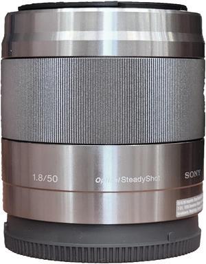 Sony E 50mm f/1.8 OSS Lens (Silver) - SEL50F18