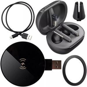Poly Voyager Free 60+ UC Wireless Earbuds + Ultimaxx Wireless Qi Fast Charger