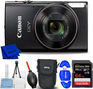 Canon Compact Digital Camera IXY650 (Black) IXY650BK - 7PC Accessory Bundle