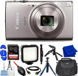 Canon Compact Digital Camera IXY650 (Silver) IXY650SL - 12PC Accessory Bundle