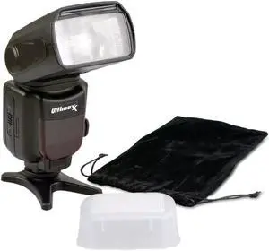 Universal Auto Flash w/ LCD Display by Ultimaxx, Slave Mode, Carry Pouch