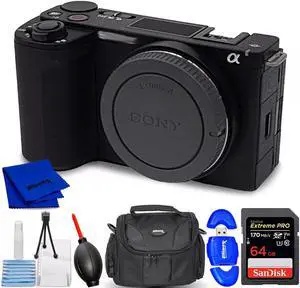Sony ZV-E10 II Mirrorless Camera (Black) ZVE10M2B - 7PC Accessory Bundle