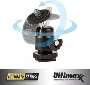 360° Monitor Flash Bracket Swivel Ball Head Hot Shoe Mount Adapter for ALL DSLR