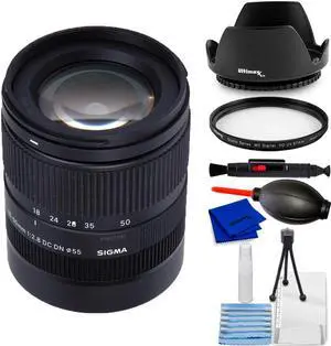 Sigma 18-50mm f/2.8 DC DN Contemporary Lens for Canon RF 585972 - 7PC Bundle