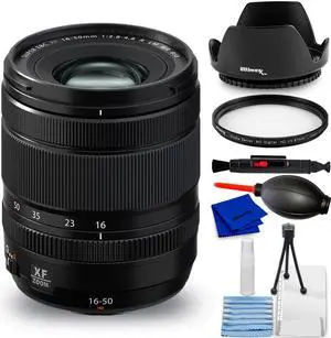FUJIFILM XF 16-50mm f/2.8-4.8 R LM WR Lens 16814817 - 7PC Accessory Bundle