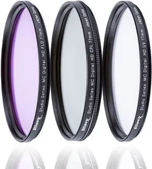 ULTIMAXX 43mm 3-Piece Multi-Coated HD UV / CPL / FLD Filter Set 43mm BRAND NEW