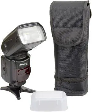 ULTIMAXX TTL Dedicated Slave Flash with LCD Swivel/Bounce & Case for Nikon