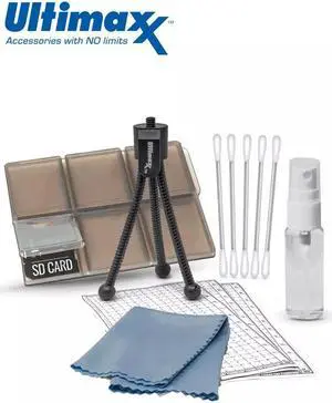 ULTIMAXX Starter Kit Designed for DSLRs & Video Cameras with Memory Card Holder