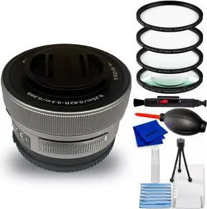 Sony E PZ 16-50mm f/3.5-5.6 OSS II Lens (Silver) (White Box) - Bundle