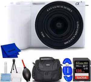 Sony ZV-E10 II Mirrorless Camera with 16-50mm Lens (White) ZVE10M2KW - 7PC Kit