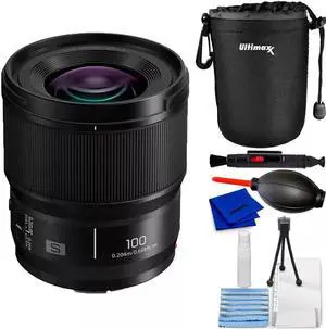 Panasonic Lumix S 100mm f/2.8 Macro Lens (Leica L) S-E100 - 6PC Accessory Bundle