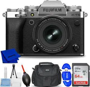 FUJIFILM X-T5 Mirrorless Camera with XF 16-50mm f/2.8-4.8 Lens (Silver) 7PC Kit