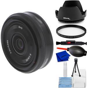 Sony Alpha E-mount 20mm f/2.8 Prime Lens SEL20F28 - 7PC Accessory Bundle