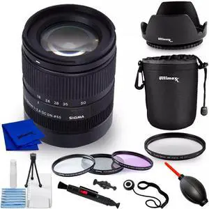 Sigma 18-50mm f/2.8 DC DN Contemporary Lens for Leica L 585969 - 7PC Bundle
