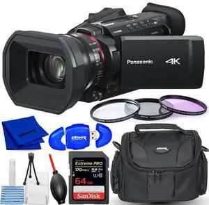 Panasonic HC-X1600 UHD 4K HDMI Camcorder with 24x Zoom - 8PC Accessory Bundle