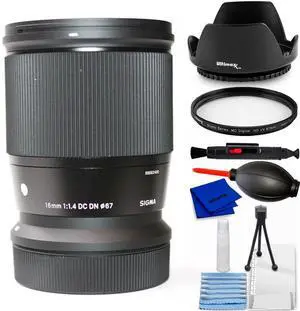 Sigma 16mm f/1.4 DC DN Contemporary Lens (Canon RF) 402972 - 7PC Accessory Kit