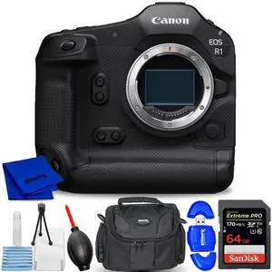 Canon EOS R1 Mirrorless Camera 6577C002 - 7PC Accessory Bundle