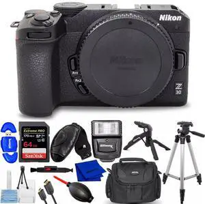 Nikon Z30 Mirrorless Camera (Body Only) 1737 - 12PC Accessory Bundle