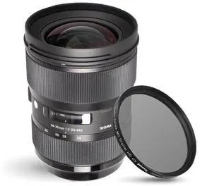 Sigma 24-35mm f/2 DG HSM Art Lens for Nikon F 588955 + UV Ultraviolet Filter