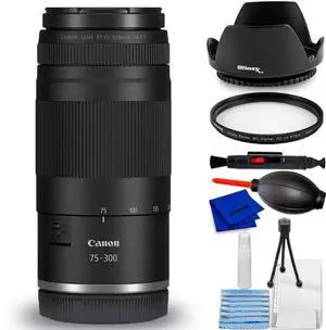 Canon RF 75-300mm f/4-5.6 Lens 7155C002 - 7PC Accessory Bundle