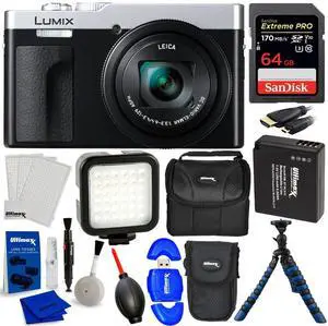 Panasonic TZ99/ZS99 Digital Camera (Silver) DC-TZ99E-S - 12PC Accessory Bundle