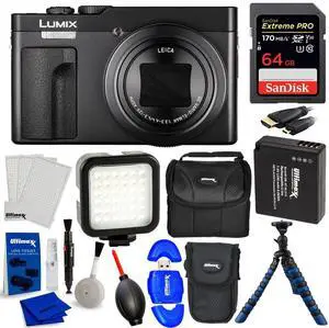 Panasonic TZ99/ZS99 Digital Camera (Black) DC-TZ99K - 12PC Accessory Bundle