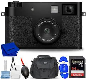 FUJIFILM X half Digital Camera (Black) 16954071 - 7PC Accessory Bundle