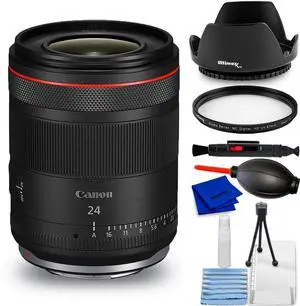 Canon RF 24mm f/1.4 L VCM Lens (Canon RF) 6907C002 - 7PC Accessory Bundle