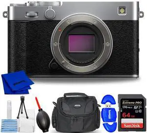 FUJIFILM X-E5 Mirrorless Camera Body (Silver) 16949923 - 7PC Accessory Bundle