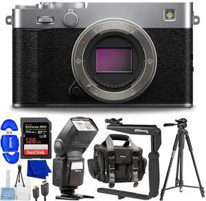 FUJIFILM X-E5 Mirrorless Camera Body (Silver) 16949923 - 10PC Accessory Bundle