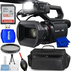 Panasonic HC-X2100 UHD 4K 3G-SDI/HDMI Pro Camcorder with 24x Zoom - 8PC Bundle