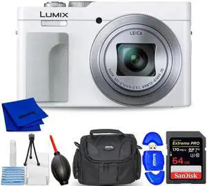 Panasonic TZ99/ZS99 Digital Camera (White) - 7PC Accessory Bundle