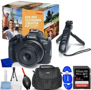 Canon EOS R50 Video Creator Kit 5811C109 - 7PC Accessory Bundle
